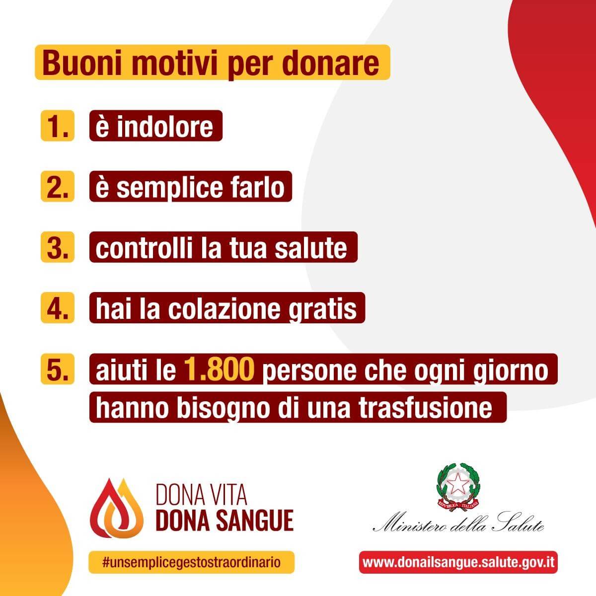 Buoni motivi per donare il sangue